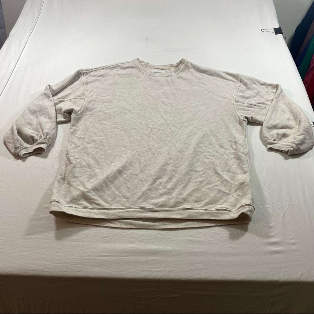 aerie Cream Oversized Crewneck Sweatshirt